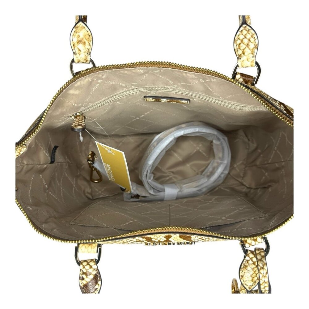 Michael Kors Lenox Large Python Embossed Leather … - image 4